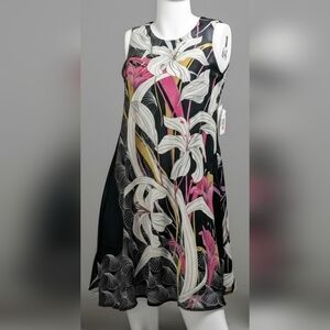 Floral Sleeveless Dress - Black, Burgundy, White.  I Have Size 4,6 & 8.